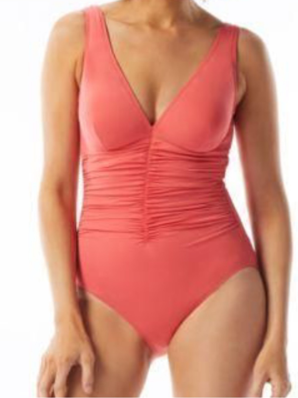 Coco Reef Orange Ruched One-Piece Bodysuit with Underwire NWT Size 14